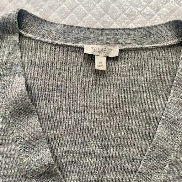 Talbots Petite Gray Cardigan - Picture 6 of 6